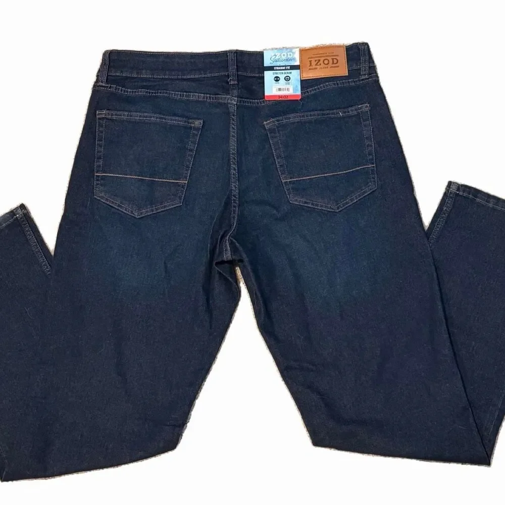 Izod Men's Blue and Navy Jeans